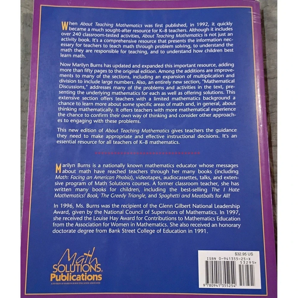 About Teaching‎ Mathematics : A K-8 Resource by Marilyn Burns 2000 Homeschool
